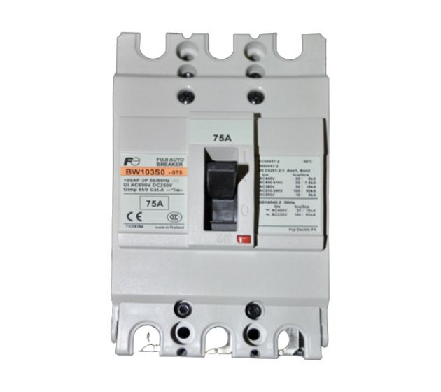 BW103E0-3P075-Aptomat-Fuji-MCCB-3P-18kA BW103E0-3P075 75A 18kA MCCB Fuji Aptomat