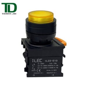 Nút nhấn có đèn ILEC IL22-BD-M10-Y Ø22 màu vàng loại lồi