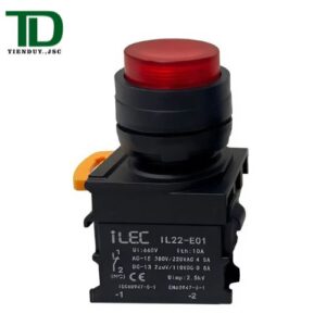Nút nhấn có đèn ILEC IL22-BD-M11-R Ø22 màu đỏ loại lồi