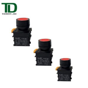 Nút nhấn có đèn ILEC IL22-BDF-B11-R Ø22 màu đỏ loại phẳng