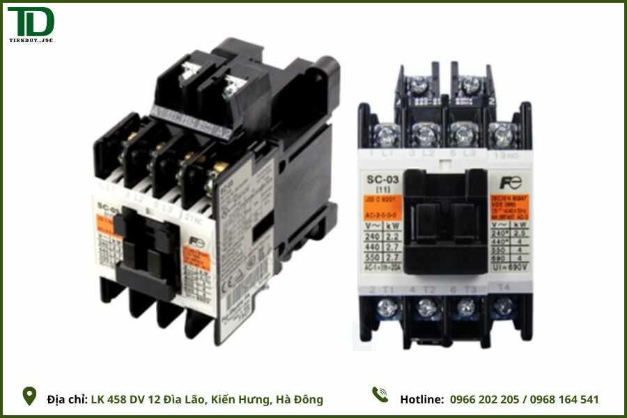 Cấu tạo cơ bản của contactor FUJI AC220V