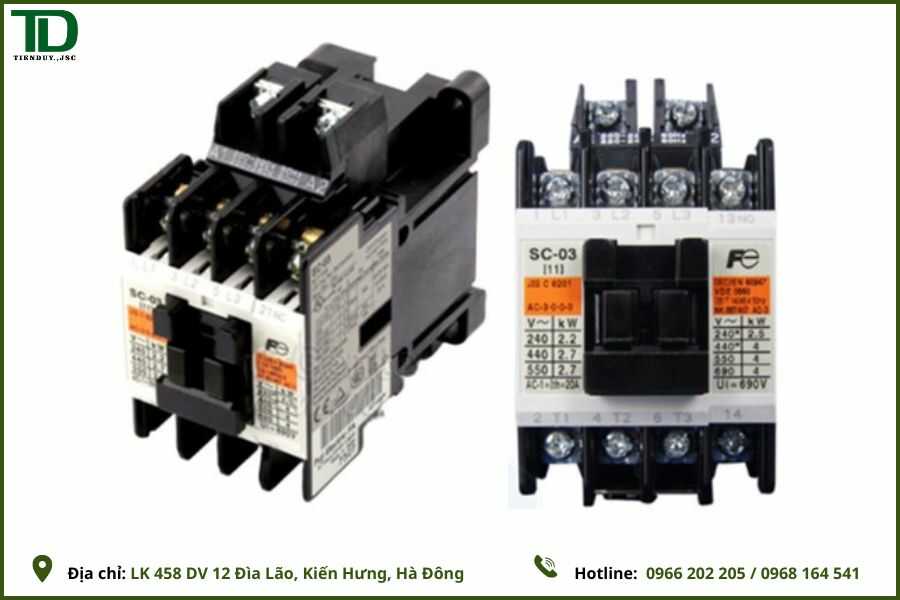 Cấu tạo của khởi động từ Fuji SC-03 AC220