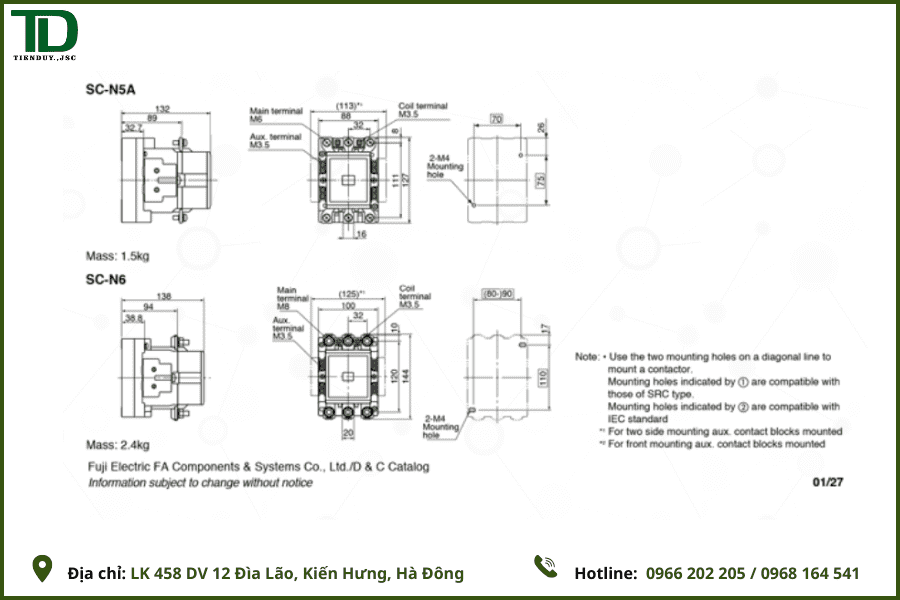 Cấu tạo khởi động từ Fuji và nguyên lý hoạt động chi tiết 5 sơ đồ cấu tạo khởi động từ 3