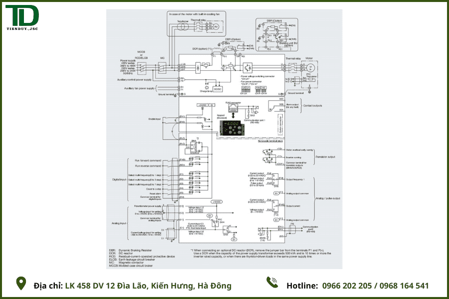 Sơ đồ đấu dây Biến tần FUJI ACE FRN0029E2S-4G