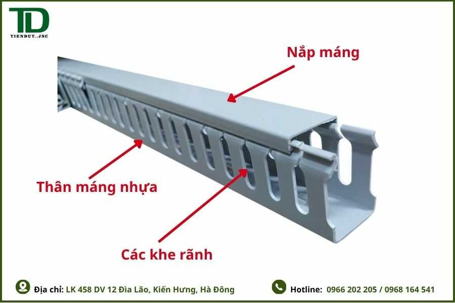 Máng Nhựa Tủ Điện Cao Cấp Giúp Đi Dây Gọn Gàng An Toàn 2 Cấu Tạo Của Máng Nhựa Tủ Điện